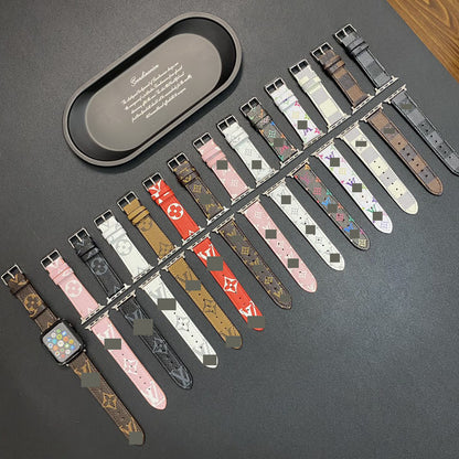 #B10  スマートウォッチバンド  交換バンド　レザー リザード柄