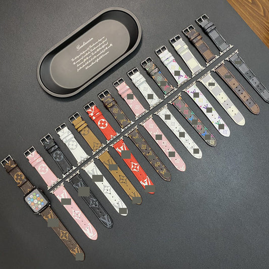 #B10  スマートウォッチバンド  交換バンド　レザー リザード柄