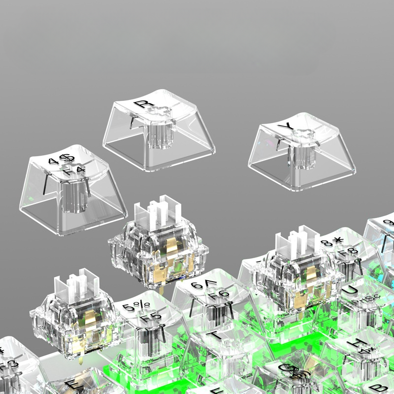 キーボード｜透明・有線・メカニカルキーボード・ホットスワップ・発光・オフィス・ゲーム・エレクトロニクス・透明感 - BicMart