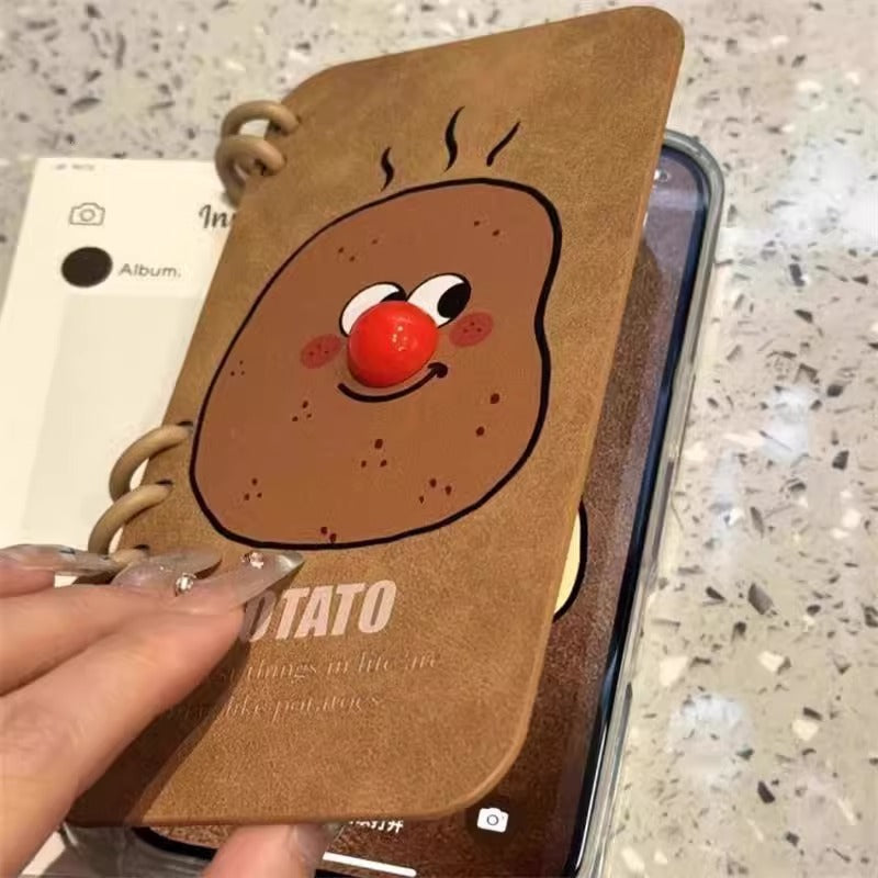 Soft smartphone cases with potato, sweet potato, book and character designs are compatible with iPhone