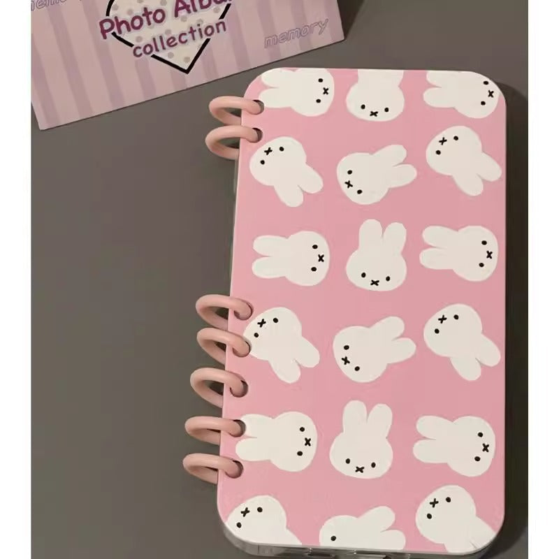 Miffy Cute Foldable Notebook Type Smartphone Case Compatible with iPhone