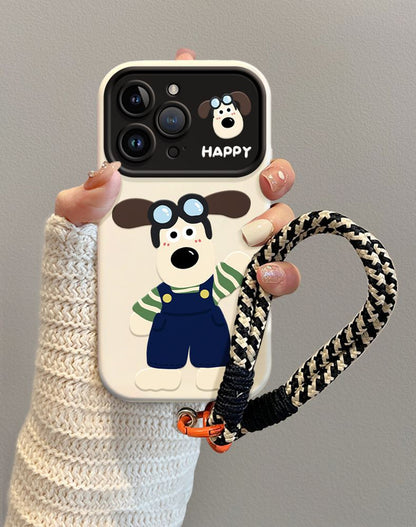 Wally and Gromit Funny Design Luxurious Smartphone Case with Drawstring Compatible with iPhone