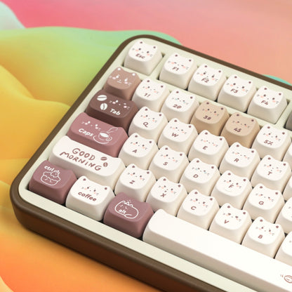 MAO 高さのコーヒーと猫柄の PBT サーマルダイレクトサブリメーションキーキャップ - BicMart