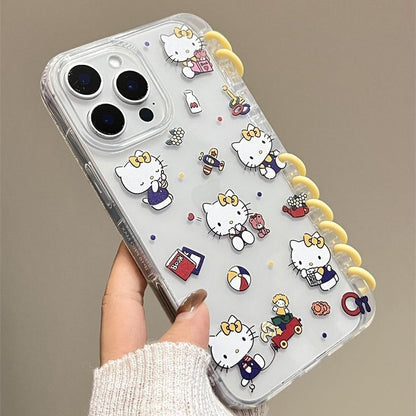 Hello Kitty デザイン 少女感溢れる可愛いキャラクター折りたたみ式ケース！ iPhone に対応