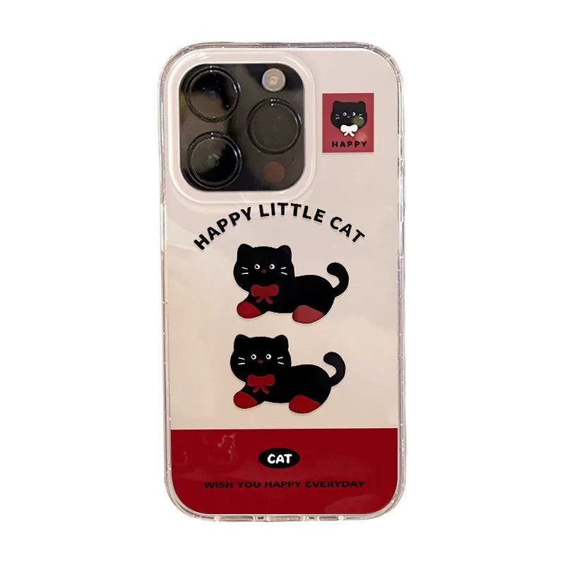 A cat wearing red socks design, excellent shock and vibration resistance, luxurious smartphone case with accessories, compatible with iPhone