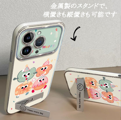 クッキーパーティ  高級感あふれる ブレスレットとスタンド付き スマホケース  iPhone に対応