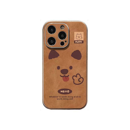 A cute puppy head design, excellent shock and vibration resistance, and a luxurious smartphone case compatible with iPhone