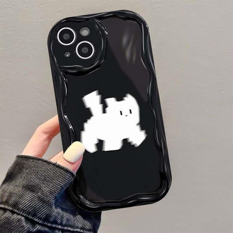 Ripple and cute cat design. Made of silicone, highly shock-resistant and luxurious smartphone case, compatible with iPhone.