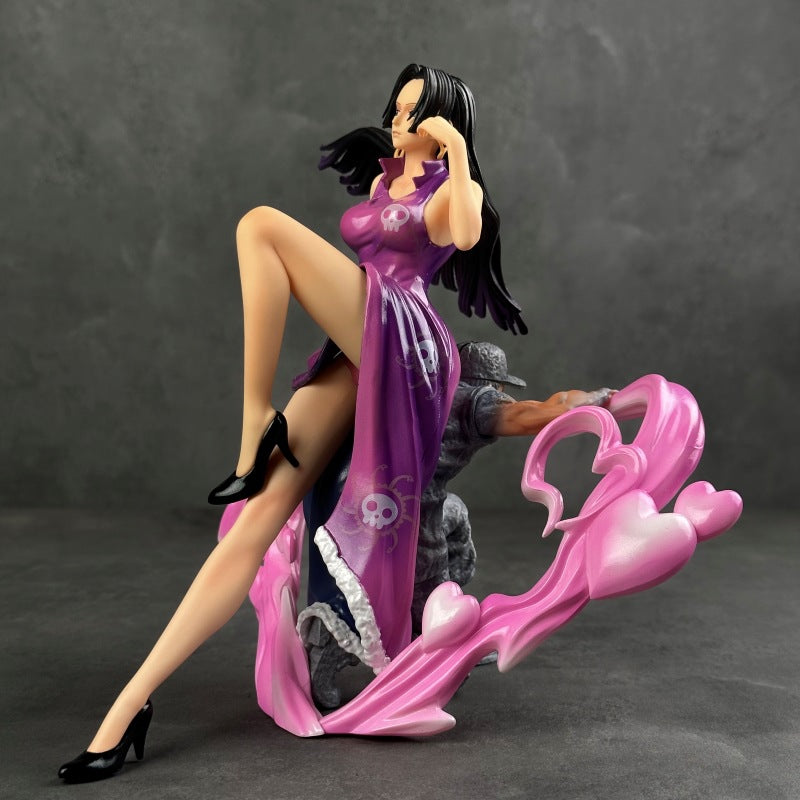 One Piece Series Figure Sitting Hancock Full Paint Electroplating Piano Bake Finish Figure Model