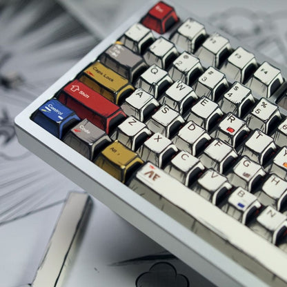 漫画改作風と多数のライトを組み合わせた五面熱昇華 PBT メカニカルキーボードキーキャップ - BicMart