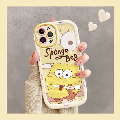 Patrick and Spongebob design, excellent shock and vibration resistance, luxurious smartphone case, compatible with iPhone