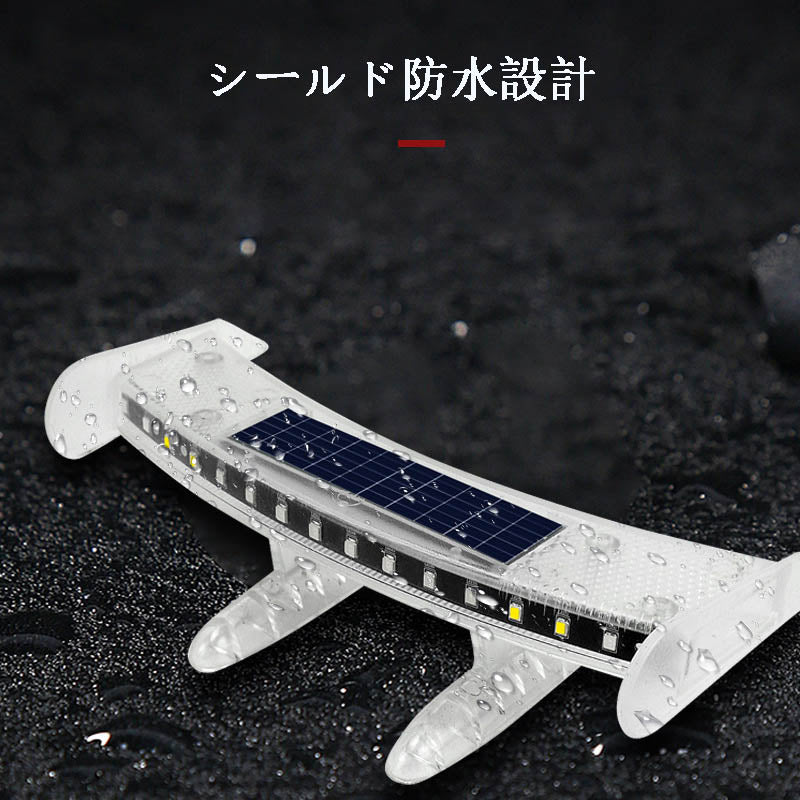 カー用品 新モデル 自動車エクステンション デコレーション用汎用小型エクステンション ランプ付き 防水・ソーラー充電式 追突防止ランプ