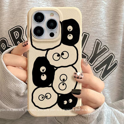 A luxurious smartphone case with a stacked coal ball design, excellent shock and vibration resistance, compatible with iPhone