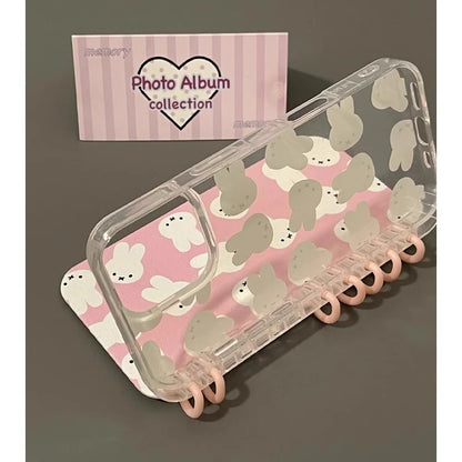 Miffy Cute Foldable Notebook Type Smartphone Case Compatible with iPhone