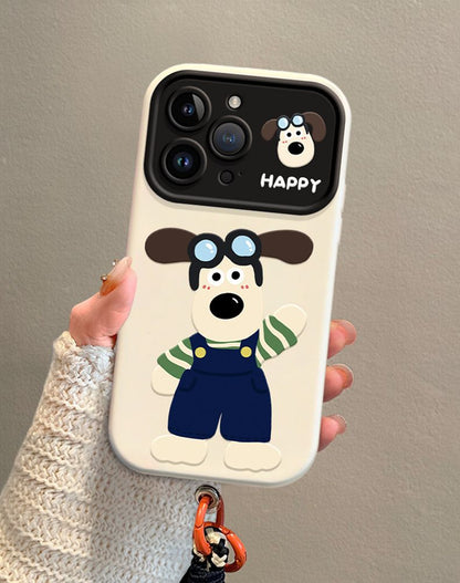 Wally and Gromit Funny Design Luxurious Smartphone Case with Drawstring Compatible with iPhone