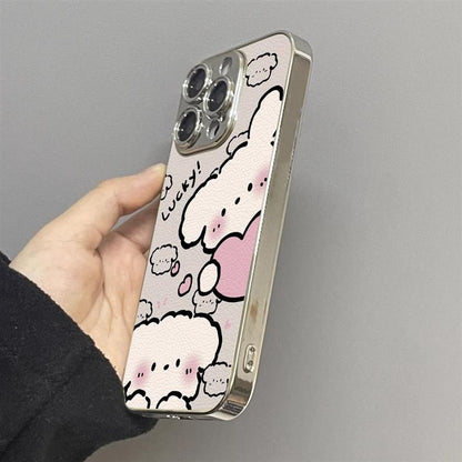 Puppy with a heart design for good luck. Made of silicone, highly shock-resistant and luxurious smartphone case, compatible with iPhone.