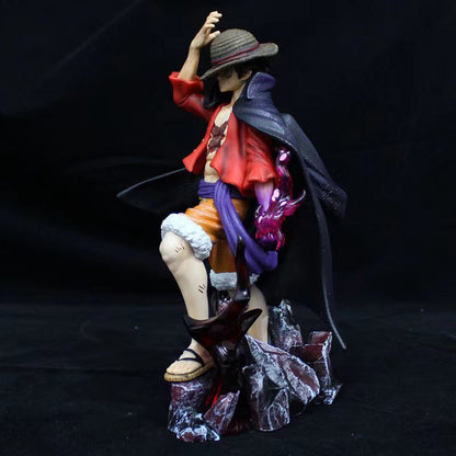 One Piece Series Figure Four Emperors Luffy Standing Figure Illuminatable Figure Model Ornament Double Head Switchable