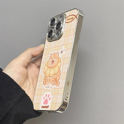 Cat with scarf design A luxurious smartphone case with excellent shock and vibration resistance, compatible with iPhone