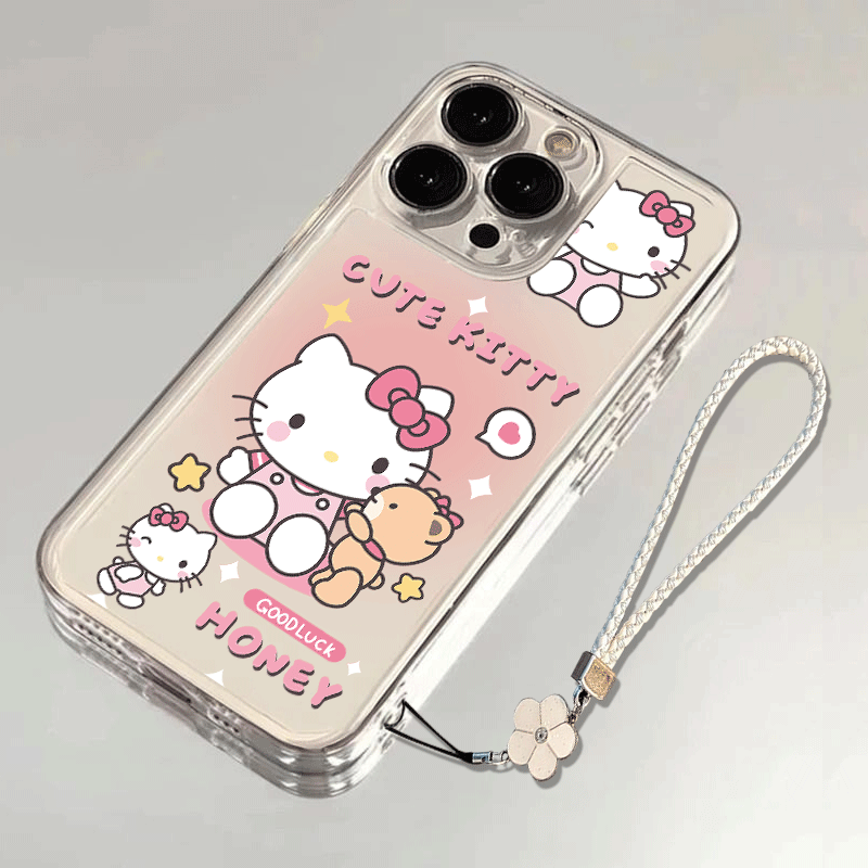 スマホケース  萌え力と癒し感がたっぷり！ハローキティテーマ  耐衝撃・防振性能に優れ、高級感あふれるスマホケースで、iPhone に対応