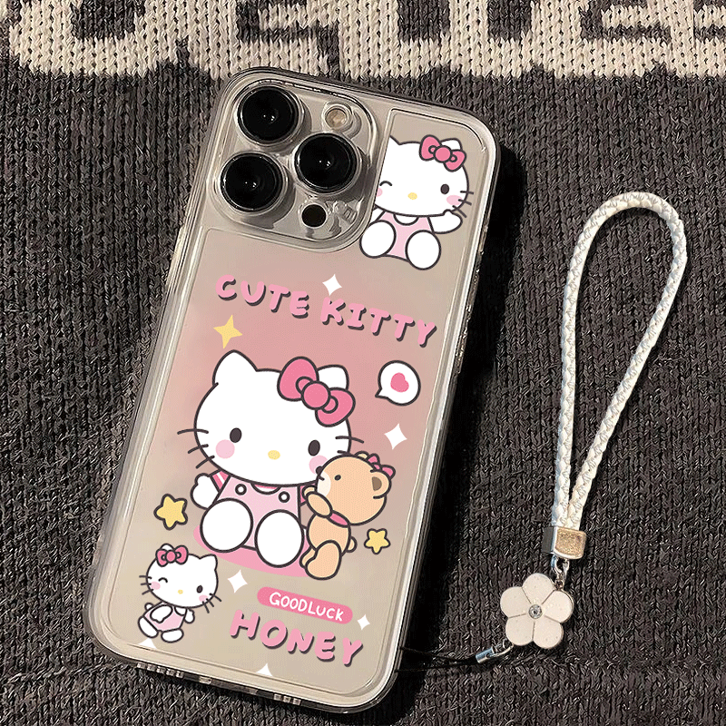 スマホケース  萌え力と癒し感がたっぷり！ハローキティテーマ  耐衝撃・防振性能に優れ、高級感あふれるスマホケースで、iPhone に対応