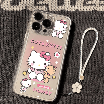 スマホケース  萌え力と癒し感がたっぷり！ハローキティテーマ  耐衝撃・防振性能に優れ、高級感あふれるスマホケースで、iPhone に対応