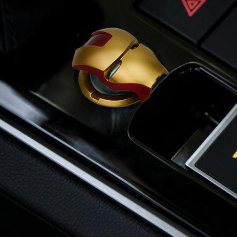 カー用品　車飾り物　アイアンマン バットマン エンジンプッシュボタン カバー スタートストップボタンスイッチ装飾カバー
