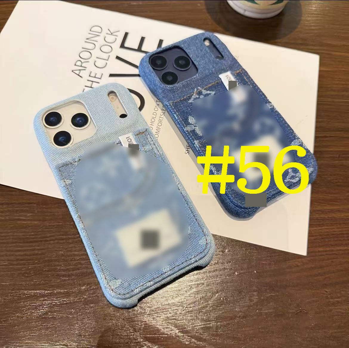 #56  スマホケース  デニム  耐衝撃・防振性能に優れ、iPhone12~17 に対応