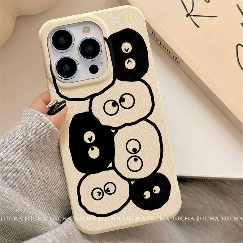 A luxurious smartphone case with a stacked coal ball design, excellent shock and vibration resistance, compatible with iPhone