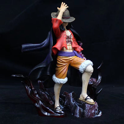 One Piece  シリーズフィギュア 四皇ルフィ 立ち姿 発光可能なフィギュアモデル 置物 ダブルヘッド切り替え式