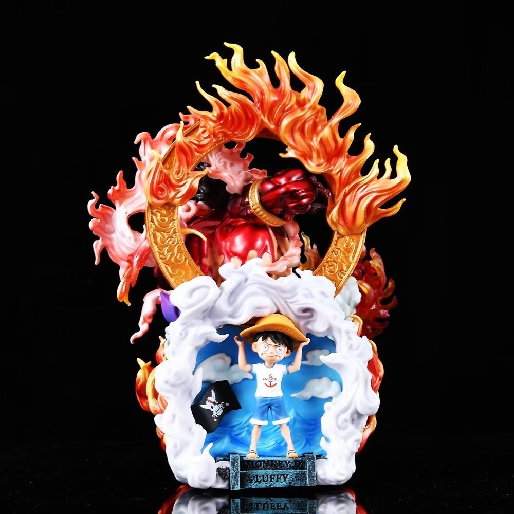 One Piece Series Figure Luffy of the Flames Four Emperors Straw Hat Luffy Figure Object (Limited)