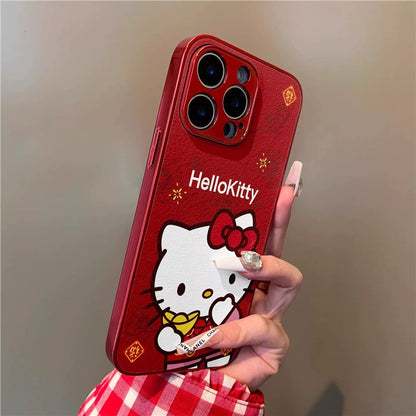 A luxurious smartphone case with a popular Hello Kitty design, excellent shock and vibration resistance, and compatible with iPhones.