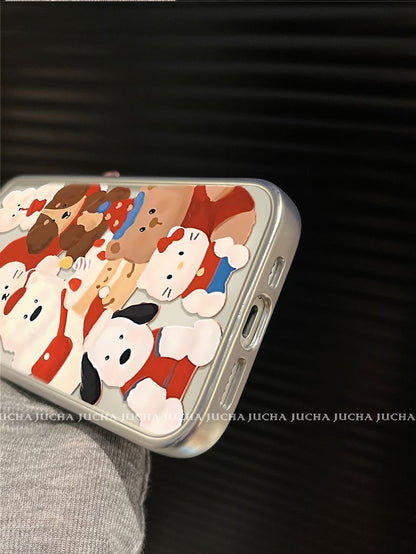 Animal party design, shock-resistant and vibration-proof, luxurious smartphone case with drawstring, compatible with iPhone