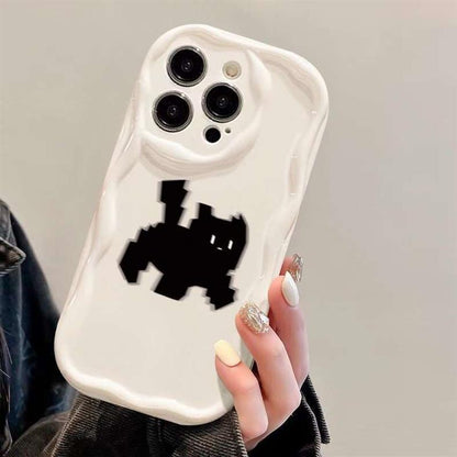 Ripple and cute cat design. Made of silicone, highly shock-resistant and luxurious smartphone case, compatible with iPhone.