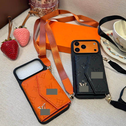 #439  スマホケース  ストラップ付き  スカーフ付き  耐衝撃・防振性能に優れ、 iPhone に対応