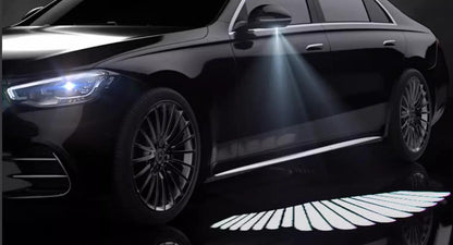 車ドアライト  天使の翼  悪魔の翼  車用品・カー用品・ドアウィング・汎用・カーアクセサリー・穴あけない・電池必要・光る・2点セット/4点セット
