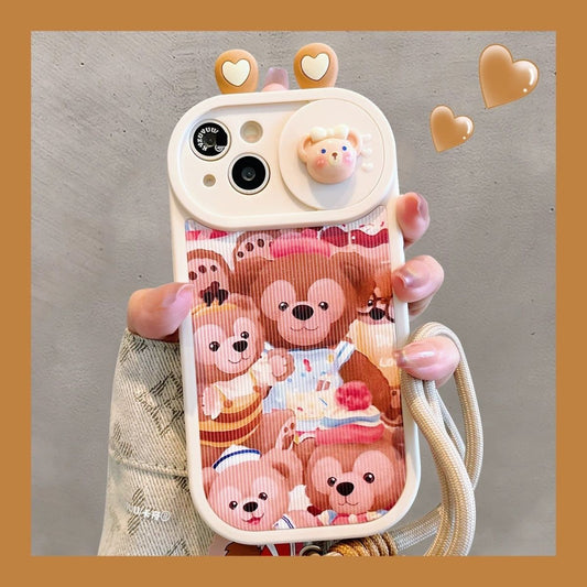 スマホケース  煌めく立体ボールヘアと大きなボールジュを特徴とするハローキティが、あなたのスマホを可愛らしく彩ります!  耐衝撃・防振性能に優れ、高級感あふれるスマホケースで、iPhone に対応