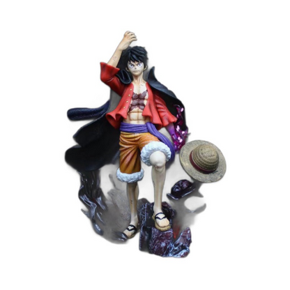 One Piece  シリーズフィギュア 四皇ルフィ 立ち姿 発光可能なフィギュアモデル 置物 ダブルヘッド切り替え式