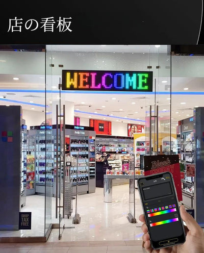 カー用品  悪魔の目 LEDフレキシブルディスプレイ｜車用・Bluetooth対応・広告用・スマート・カーステッカー・IP65防水・ソフトディスプレイ