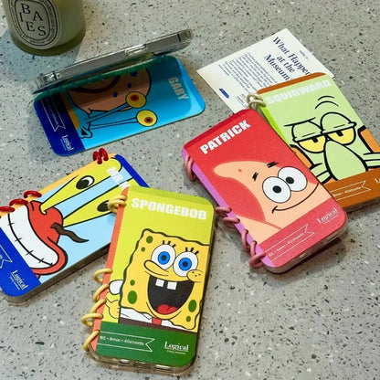 Spongebob and Patrick Character Soft Foldable Notebook Phone Case for iPhone