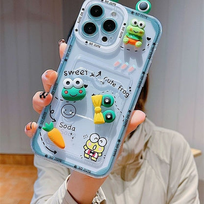 スマホケース  生き生きとした立体のオトコアメガエルの耳が目を引くスマホケース！ 耐衝撃・防振性能に優れ、高級感あふれるスマホケースで、iPhone に対応