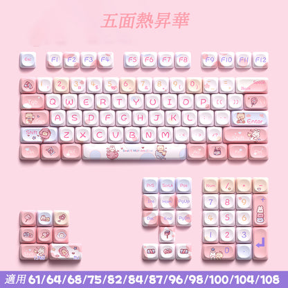 全面（五面）PBT 熱昇華客製化メカニカルキーボードキーキャップ 112キー - BicMart