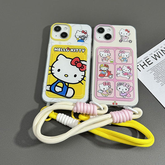 スマホケース  可愛らしいハローキティをメインデザインしたスマホケースが登場！  耐衝撃・防振性能に優れ、高級感あふれるスマホケースで、iPhone に対応