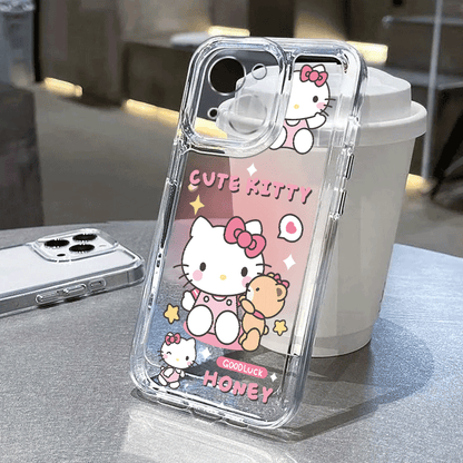 スマホケース  萌え力と癒し感がたっぷり！ハローキティテーマ  耐衝撃・防振性能に優れ、高級感あふれるスマホケースで、iPhone に対応
