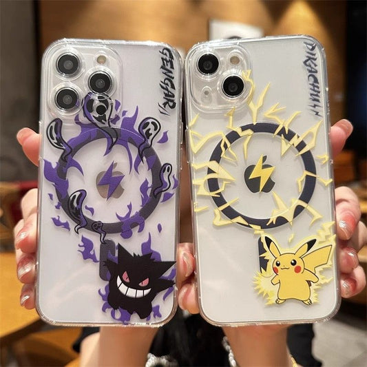 スマホケース  人気ポケモンたちが躍動するカートゥーンデザインのマグネットスマホケースが登場！  耐衝撃・防振性能に優れ、高級感あふれるスマホケースで、iPhone に対応