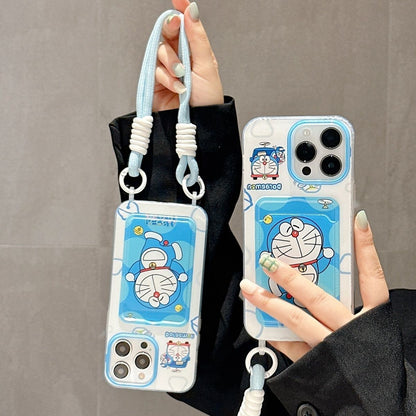 スマホケース  人気キャラ「ドラえもん」をデザインした可愛らしいスマホケース！  耐衝撃・防振性能に優れ、高級感あふれるスマホケースで、iPhone に対応