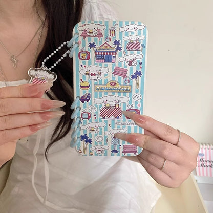 本型スマホケース ハローキティ テーマ 手帳型スマホケース キャラクターの柔らかい 折りたたみ式 ノート型 スマホケース iPhone に対応