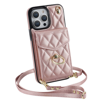 手帳型スマホケース  手帳型機能と斜がけバッグの便利さを融合！  耐衝撃・防振性能に優れ、高級感あふれるスマホケースで、iPhone に対応