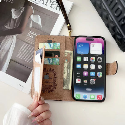 #501  スマホケース  ストラップ付き カードポケット 手帳型    耐衝撃・防振性能に優れ、iPhoneに対応