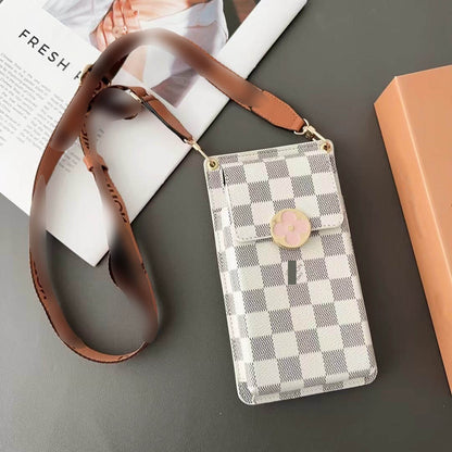 #520  ストラップ＆カード入れ付き 汎用 スマホカバー