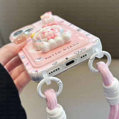 スマホケース  可愛らしさと実用性がマッチしたカードケース付きスマホケース！  耐衝撃・防振性能に優れ、高級感あふれるスマホケースで、iPhone に対応